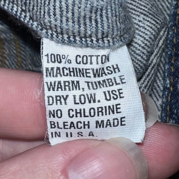 Vtg Made In USA Pepsi Cola Denim Jacket Acid Washed Embossed Logo Mens Large 80s - Picture 5 of 6